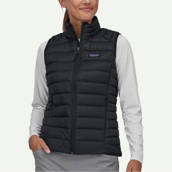 Patagonia Jackets & Blazers - Patagonia Women's Black Puffer Vest Goose Down Outdoor Athletic Hiking Medium
